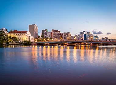 bridge into recife looking towards historical old center