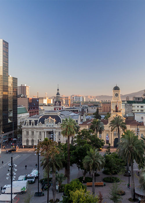 The Plaza de Armas in Santiago