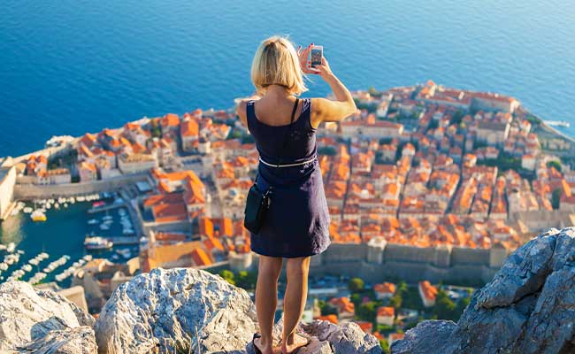 Image showing Mount Srd overlooking Dubrovnik and the Adriatic Sea