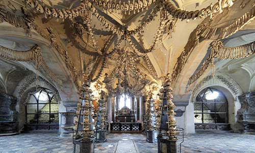 image showing the bone church in Kutna Hora Prague