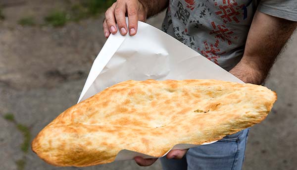 traditional home baked georgian bread puri