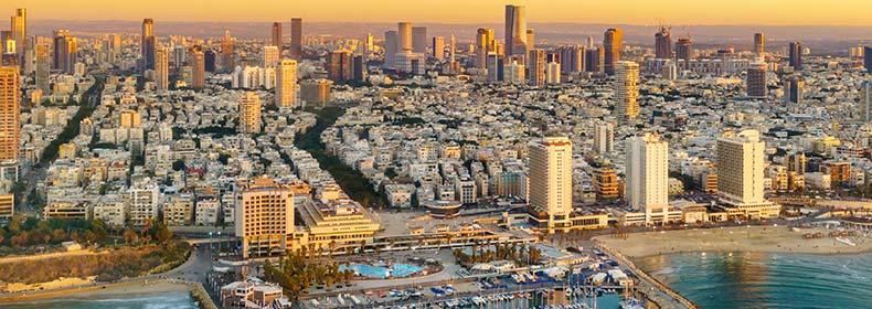 view of the mediterranean sea in tel aviv israel