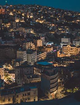 skyline of amman jordan for the amman international theatre festival in jordan