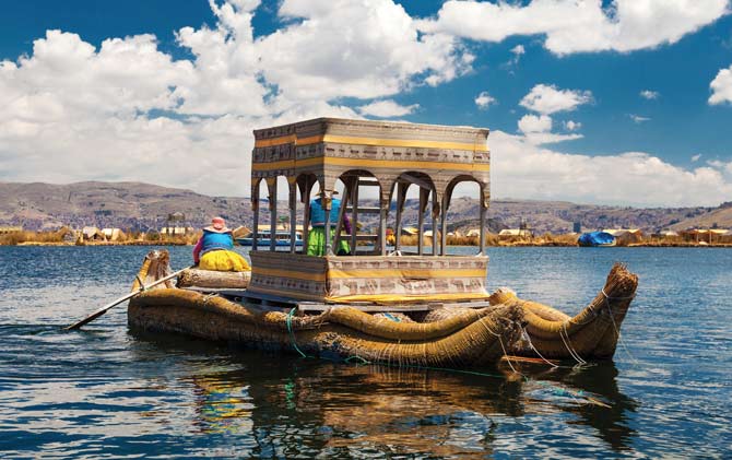 Peru's Lake titicaca in south america, holidays in peru, vacation to a unique lake in peru