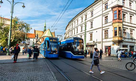 Image showing the tram system in Krakow