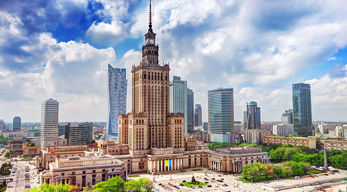 main airport in poland is in warsaw