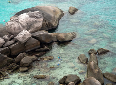 Donald Duck Bay is a popular stop off for people island hopping through Thailand