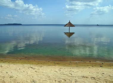 looking out into ssese islands in uganda