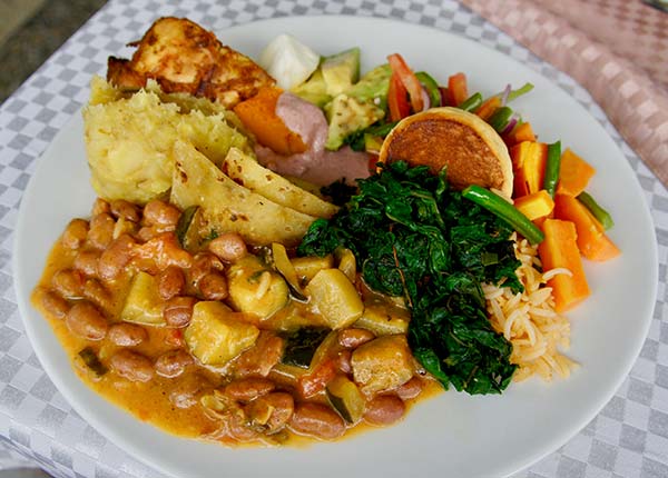 plate of traditional ugandan food