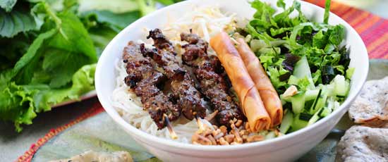 Thit nuong is a great vietnamese dish that we recommend you taste whilst on holiday in ho chi minh city