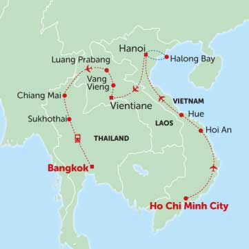 Experience an adventure of a lifetime and explore the full tour of vietnam, laos and thailand express tour and see some of the most amazing loactions in asia