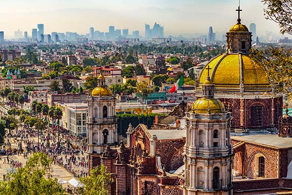 View of Mexico City the capital of mexico