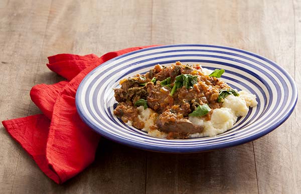 chakalaka and pap a traditional side dish for a braai in south africa