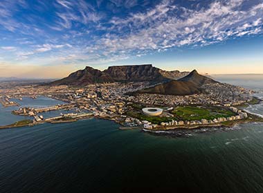 view of table mountain south africa on a group tour