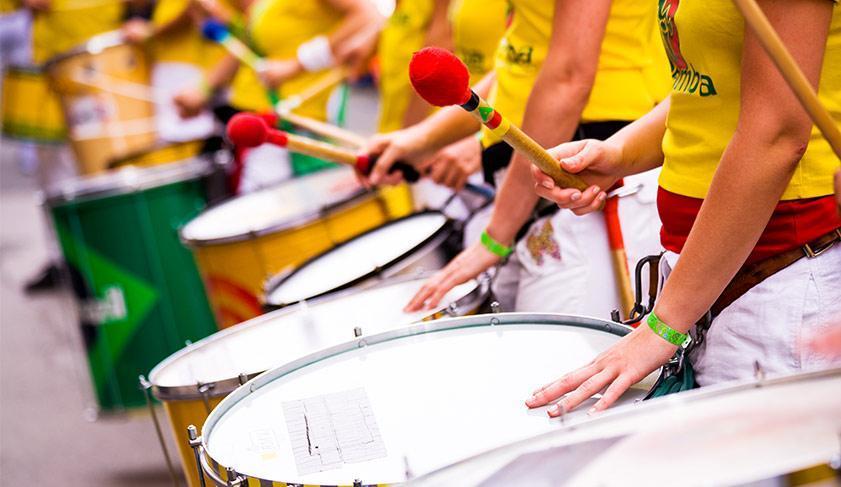 Drummers in Sambadrome