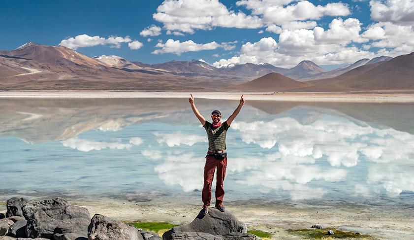 On the road between San Pedro de Atacama and Uyuni