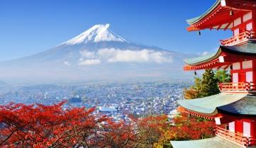 Snowcapped Mt Fiji, Japan